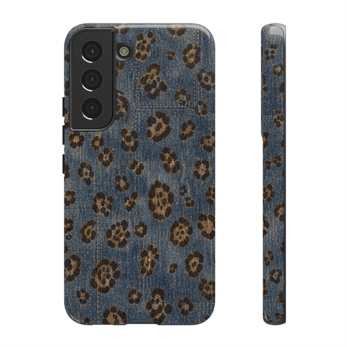 Denim Leopard Tough Case