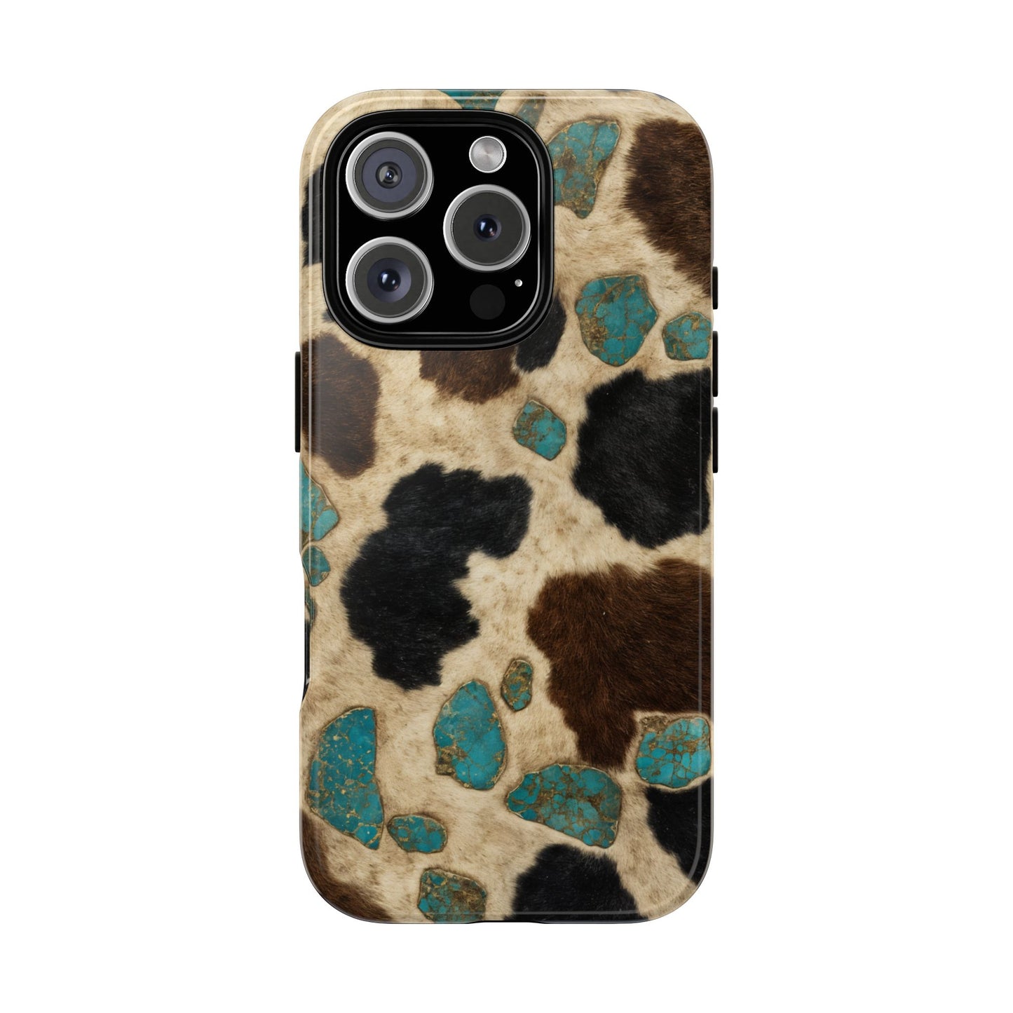 Turquoise Cowhide Tough Case