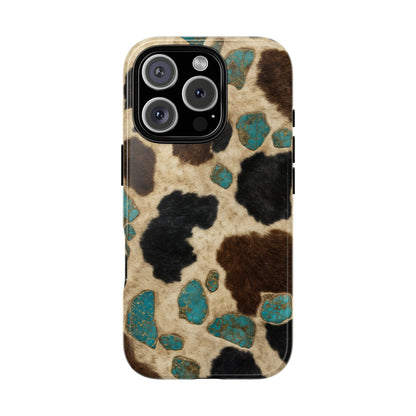 Turquoise Cowhide Tough Case