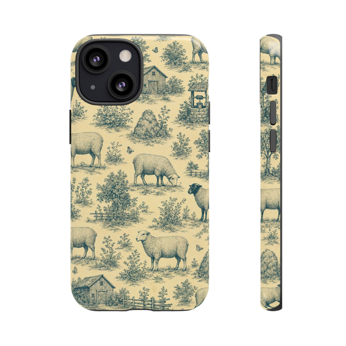 Sheep Toile Tough Case