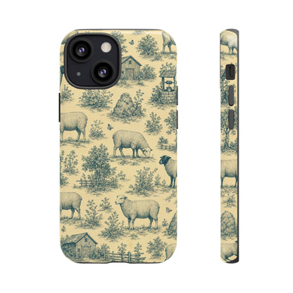 Sheep Toile Tough Case