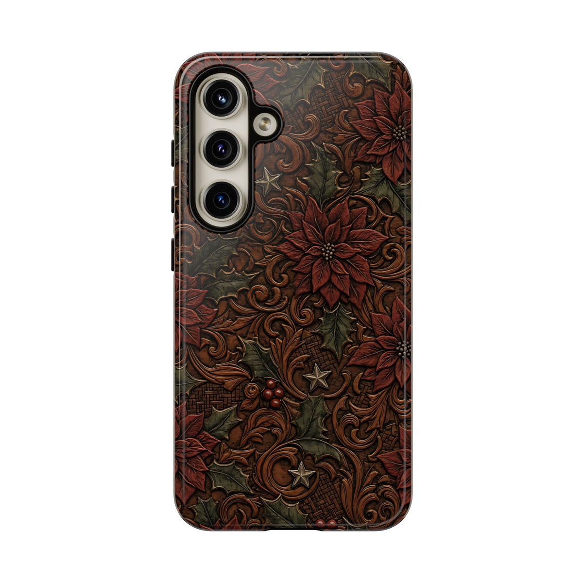 Tooled Poinsettia Tough Case
