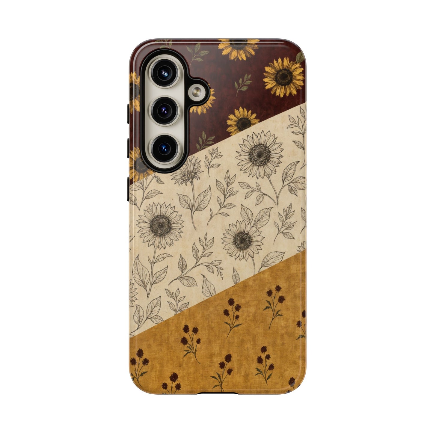 Sunflower Burgundy Swaths Tough Case