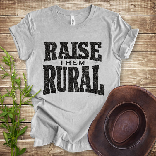 Raise Them Rural Vintage T-Shirt - Athletic Heather