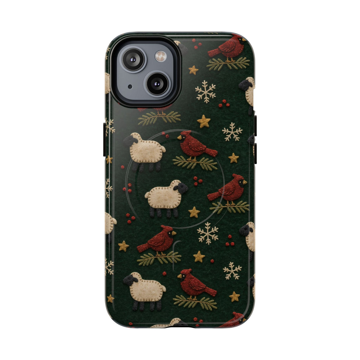 Felt Sheep Cardinals Magnetic Case