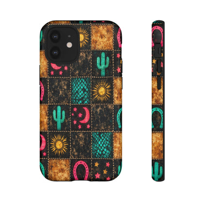 Neon Cactus Patchwork Tough Case