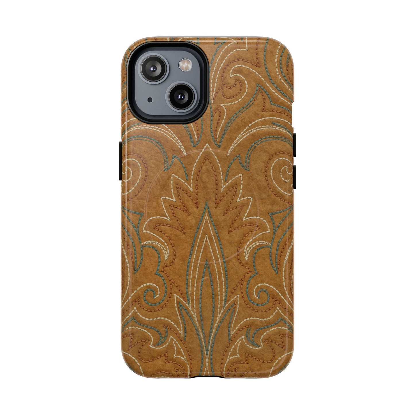Boot Stitch Tan Magnetic Case