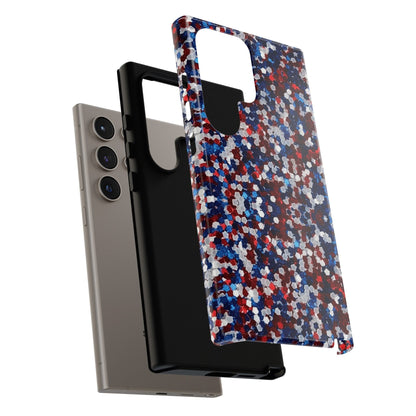Red White Blue Glitter Phone Case