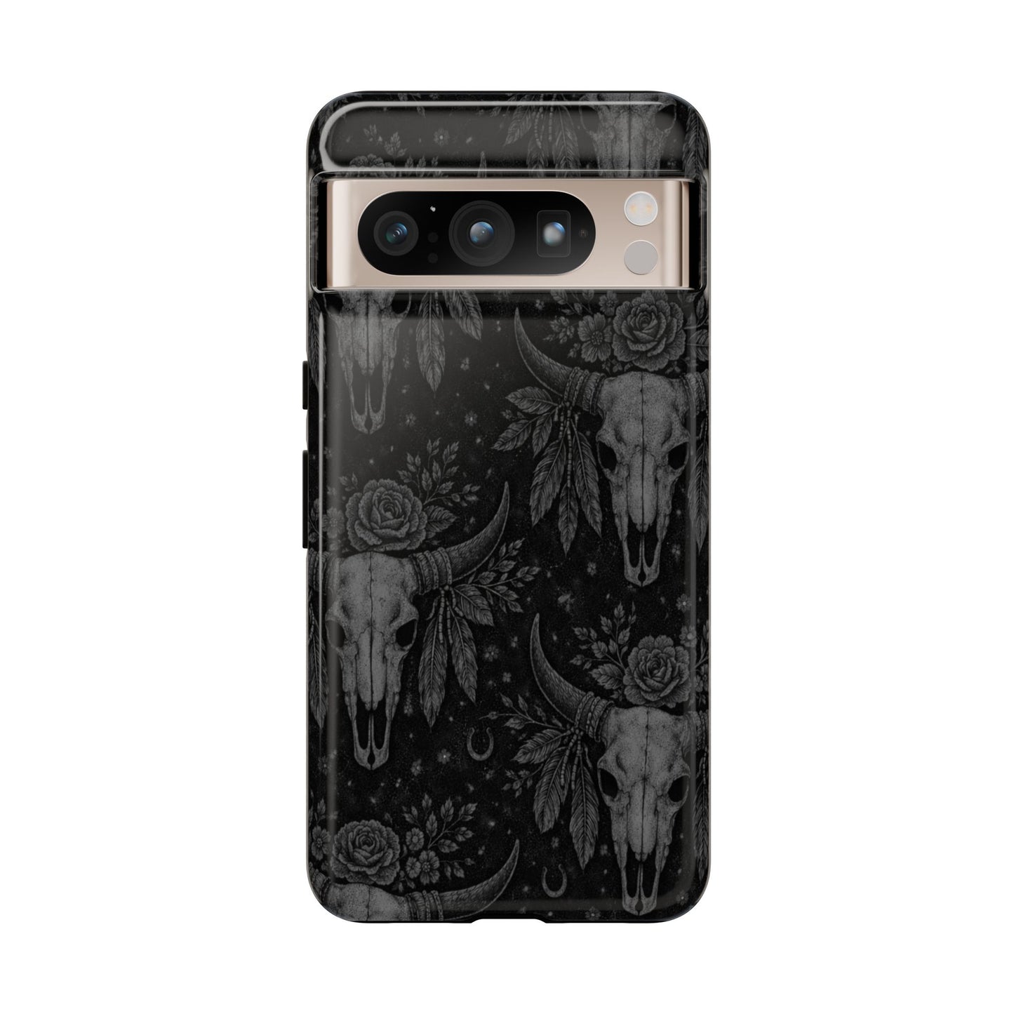 Western Noir Bull Skulls Tough Case