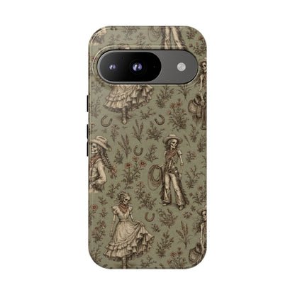 Skeleton Cowgirl Toile Tough Case