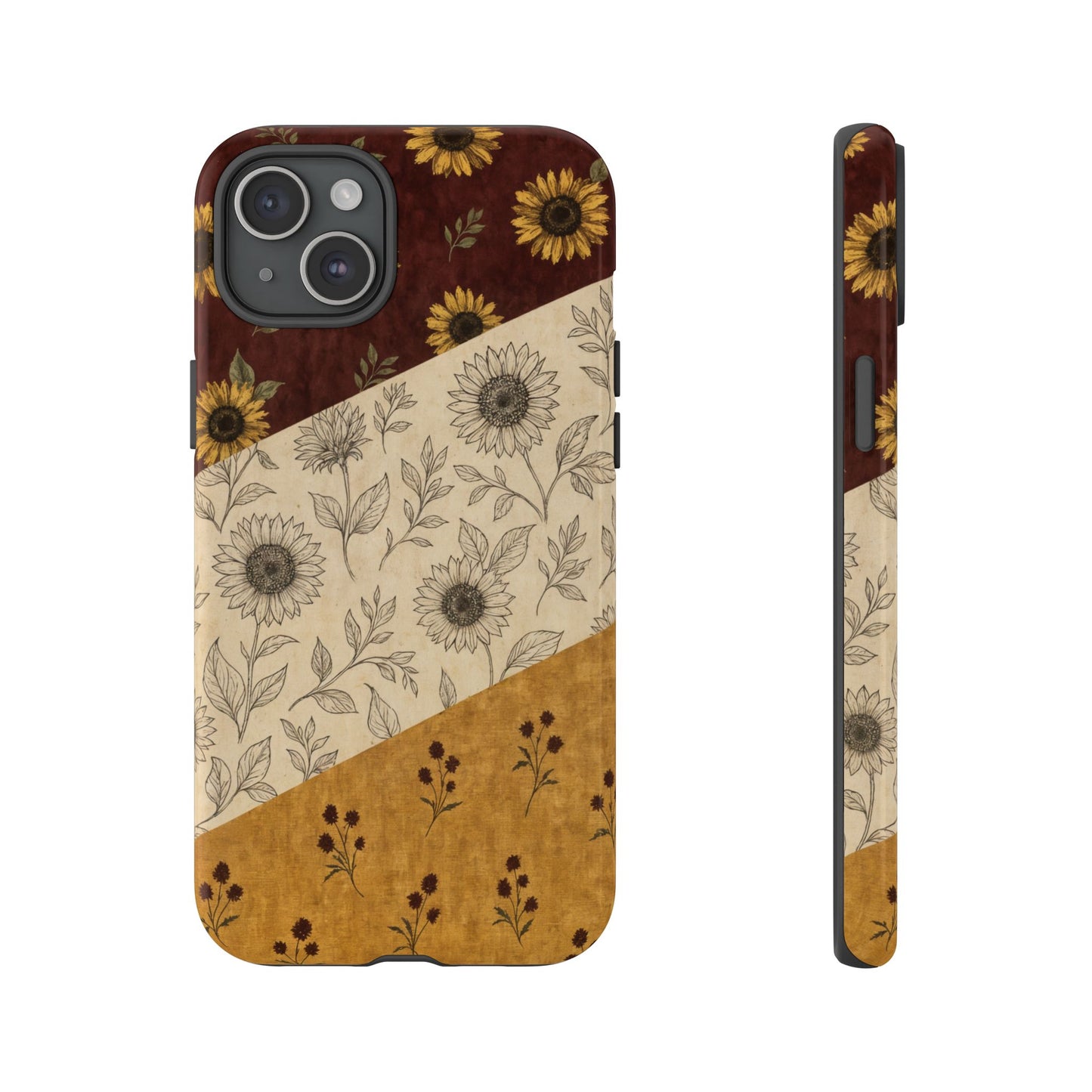 Sunflower Burgundy Swaths Tough Case