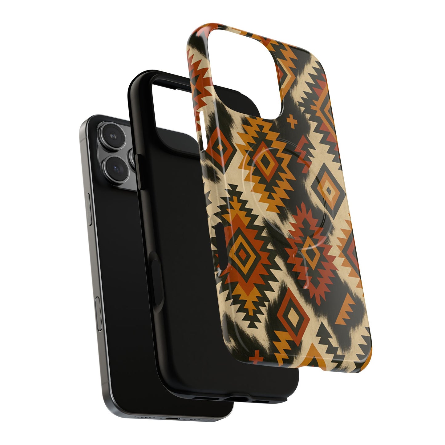 Desert  Aztec + Cowhide Magnetic Case