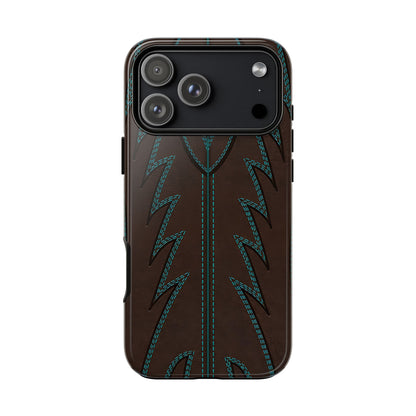 Boot Closeup Brown Turquoise Tough Case