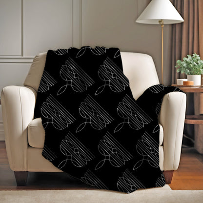 Boot Stitch Pattern Blanket - Black