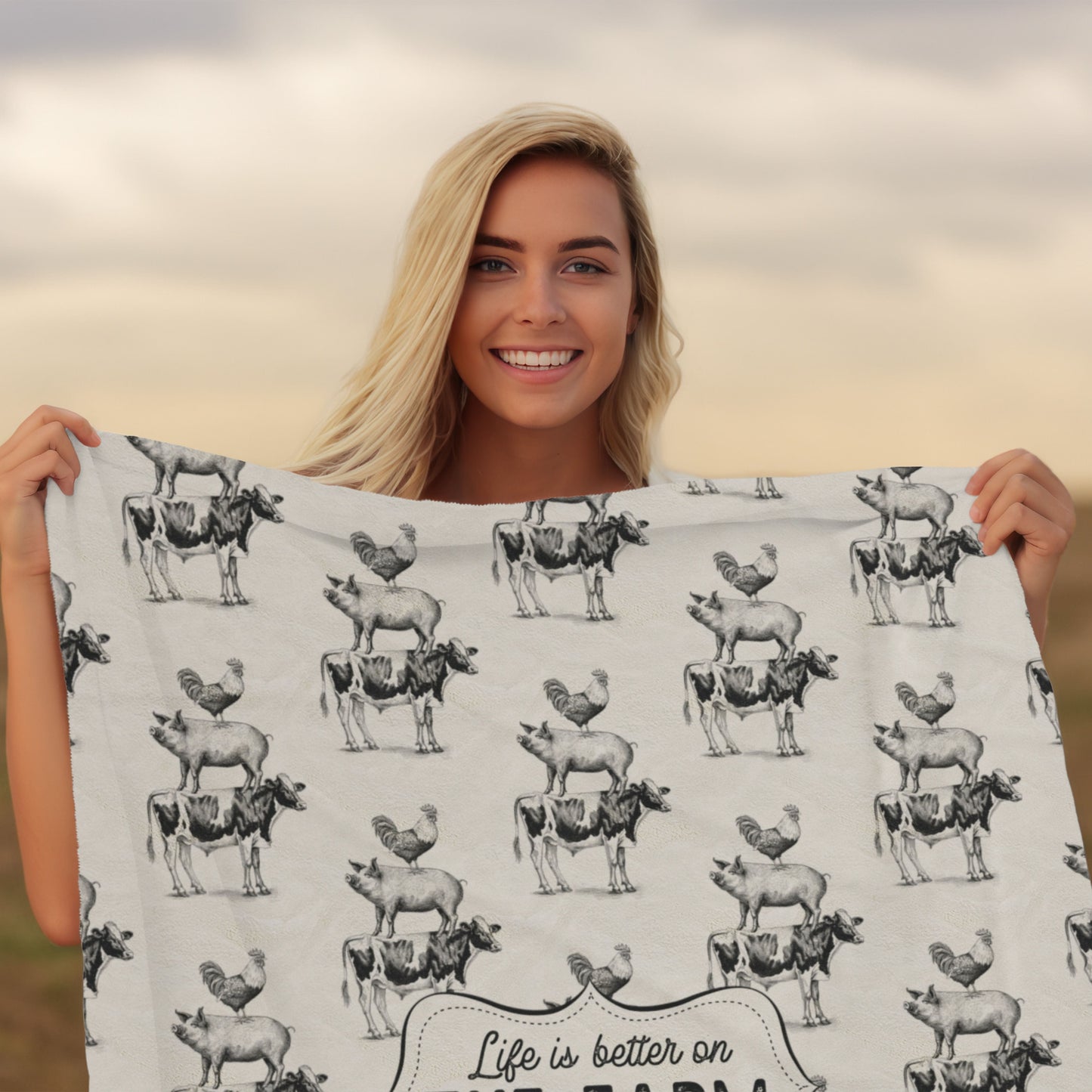 Life is Better on the Farm Blanket