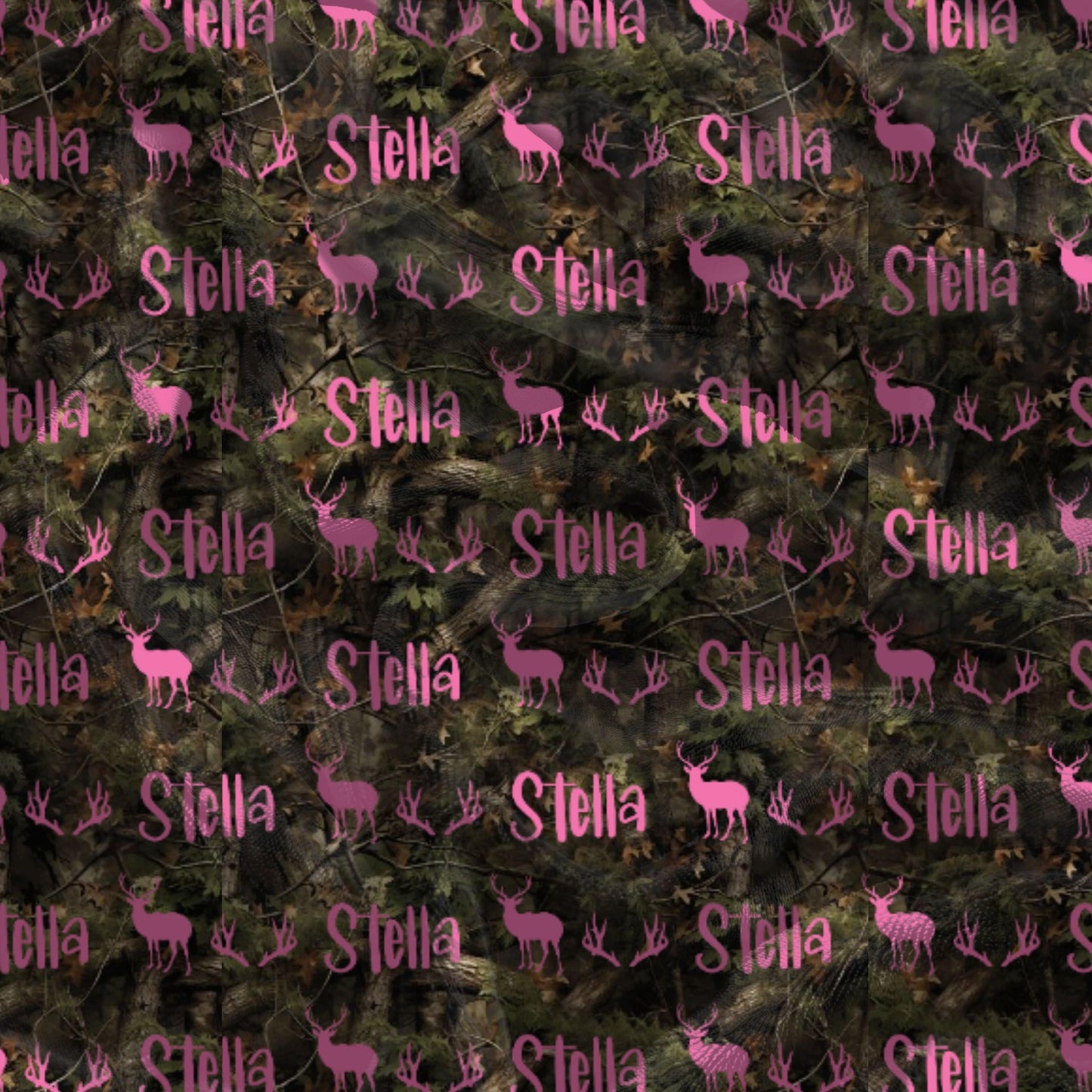 Personalized Camo Deer Blanket