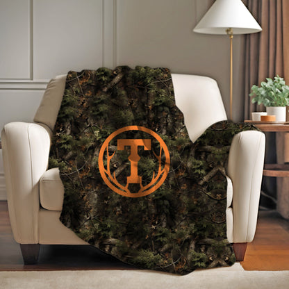 Antler Monogram Camo Blanket