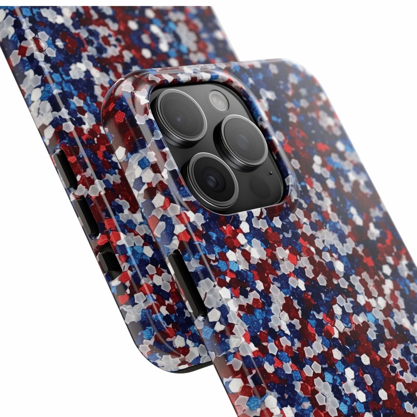 Red White Blue Glitter Phone Case