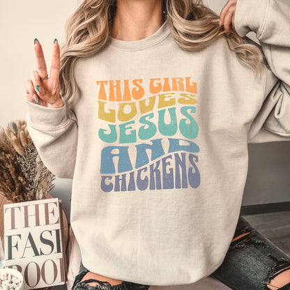 Jesus and Chickens Sweatshirt