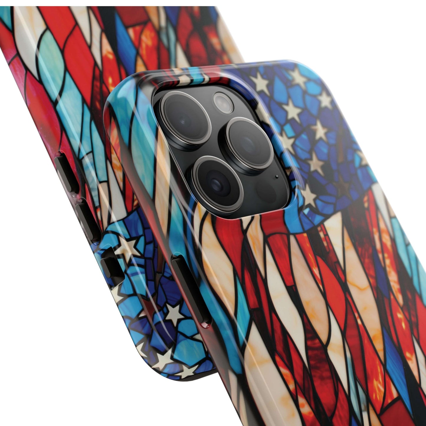 American Flag Stained Glass Patriotic Phone Case