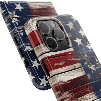 Wood Stars Stripes Patriotic Phone Case