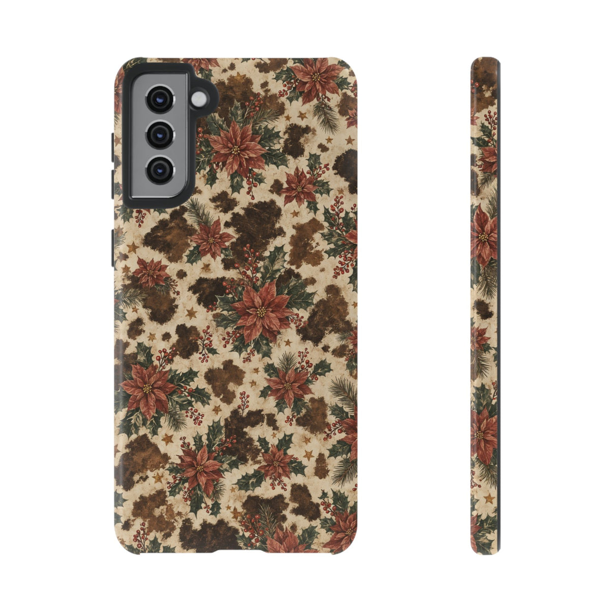 Cowhide Poinsettia Tough Case