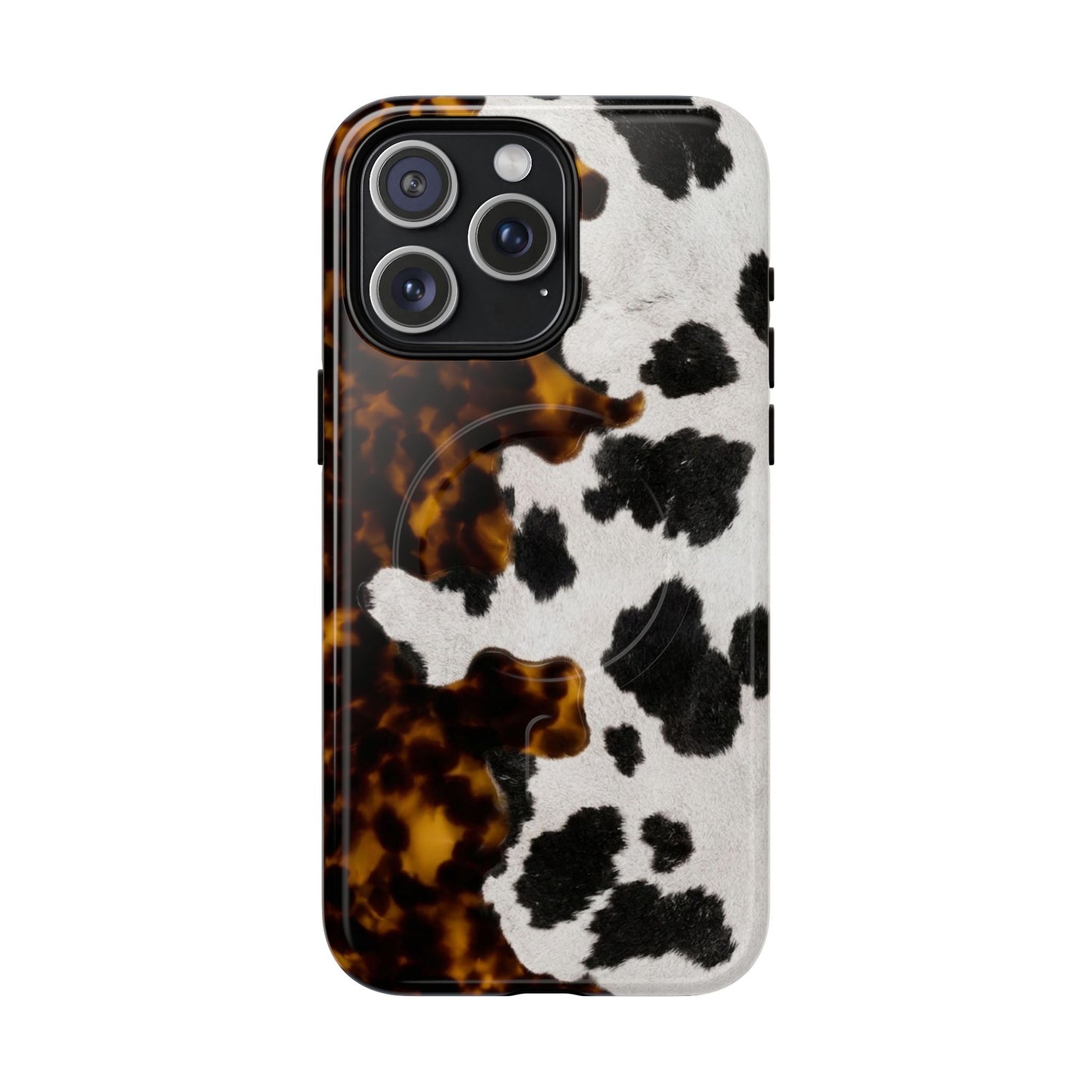 Tortoiseshell + Cowhide Magnetic Case