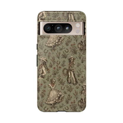 Skeleton Cowgirl Toile Tough Case