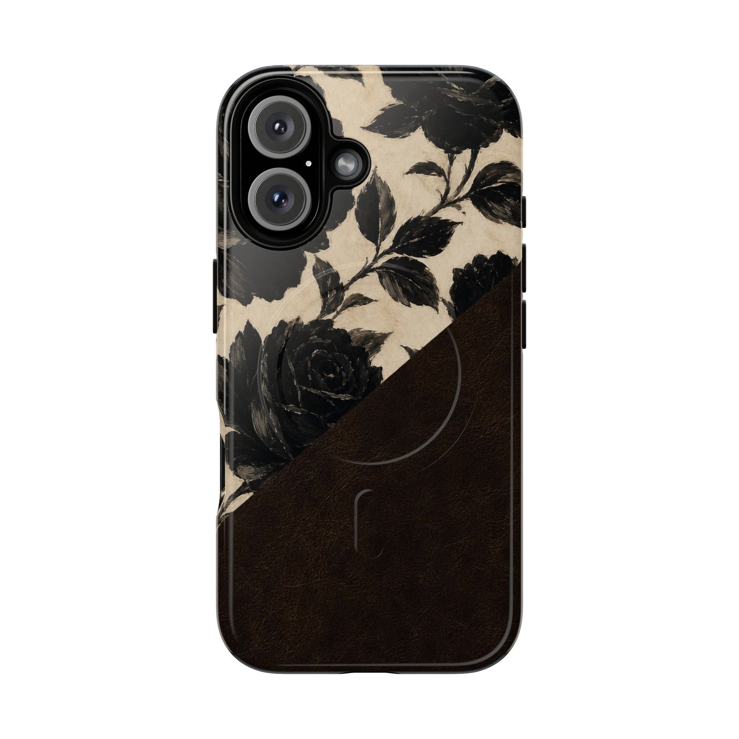 Rose Leather Magnetic Case