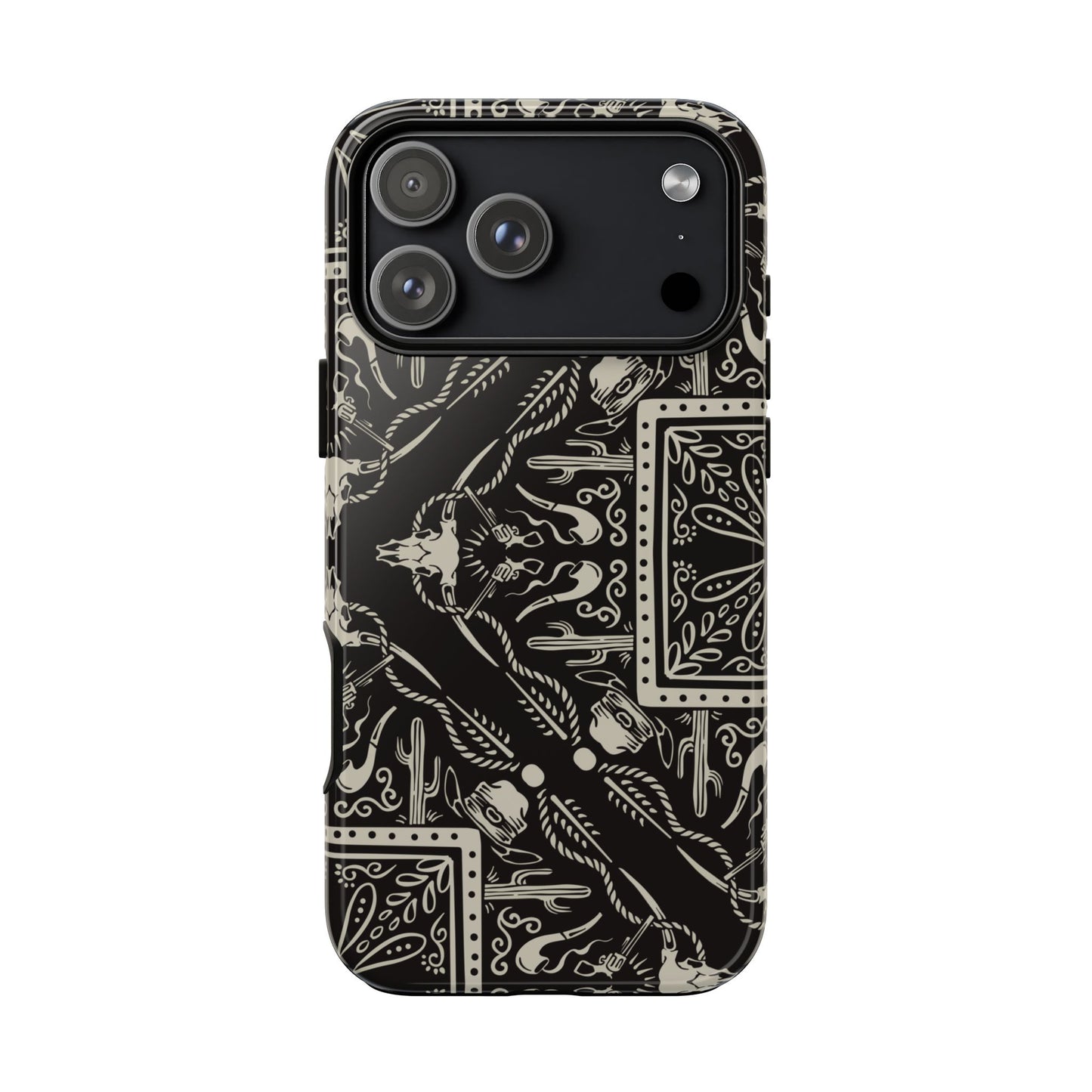 Western Black Bandana Tough Phone Case