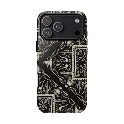 Western Black Bandana Tough Phone Case