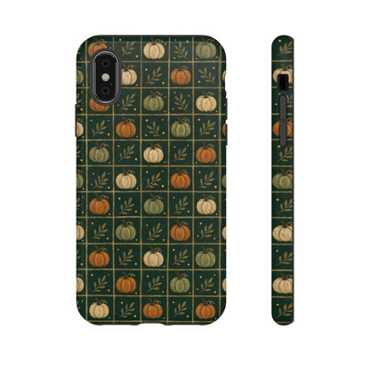 Green Pumpkin Check Tough Case