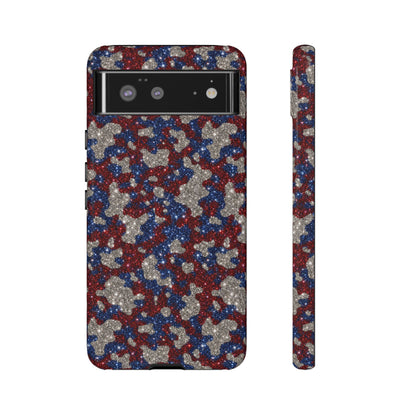 USA Cowhide Glitter Tough Case
