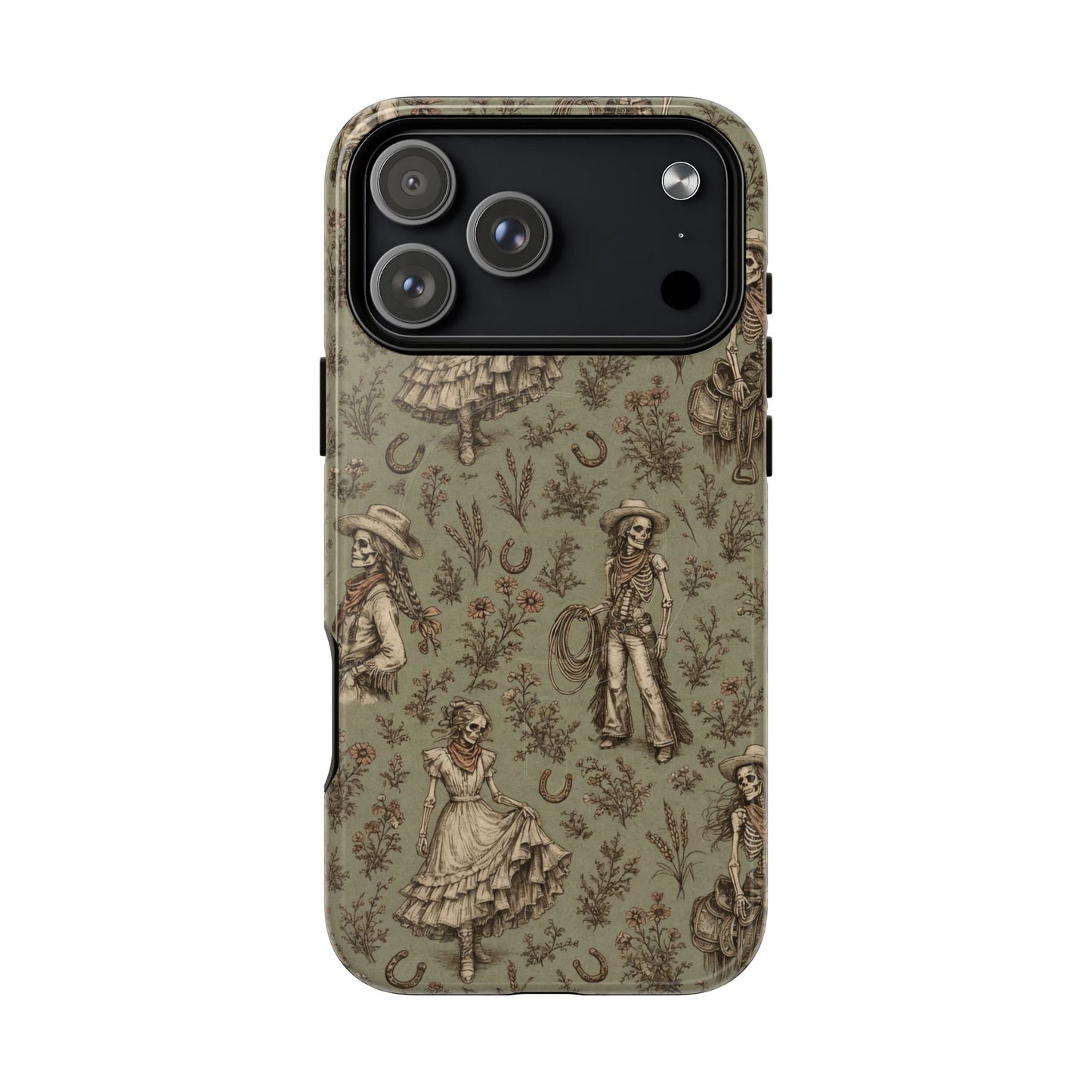 Skeleton Cowgirl Toile Magnetic Case