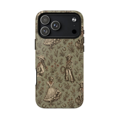 Skeleton Cowgirl Toile Magnetic Case