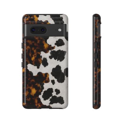 Tortoiseshell + Cowhide Tough Case