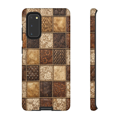 Leather Lace Patchwork Tough Case