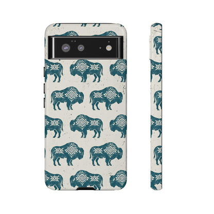 Teal Aztec Buffalo Tough Case