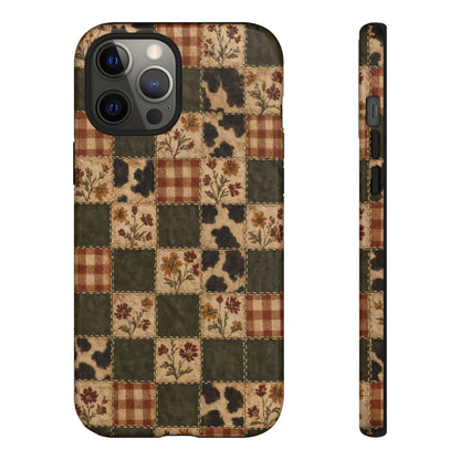 Autumn Plaid Patchwork Tough Case
