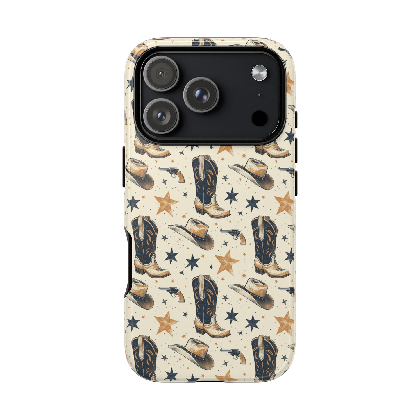 Black Gold Boots Tough Phone Case