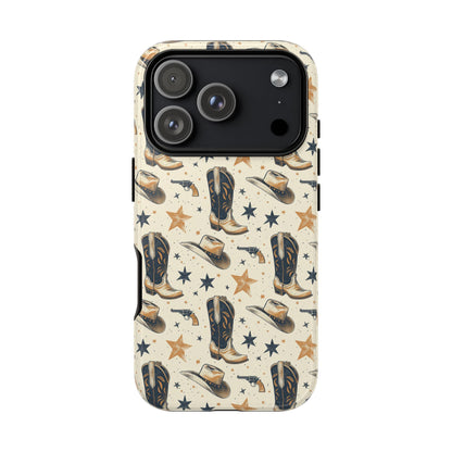Black Gold Boots Tough Phone Case