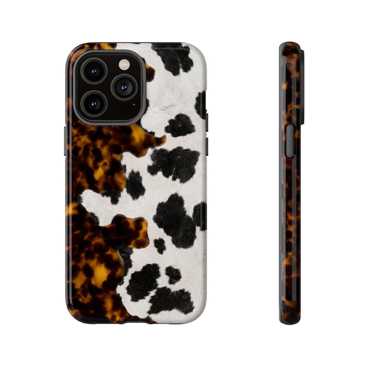 Tortoiseshell + Cowhide Tough Case