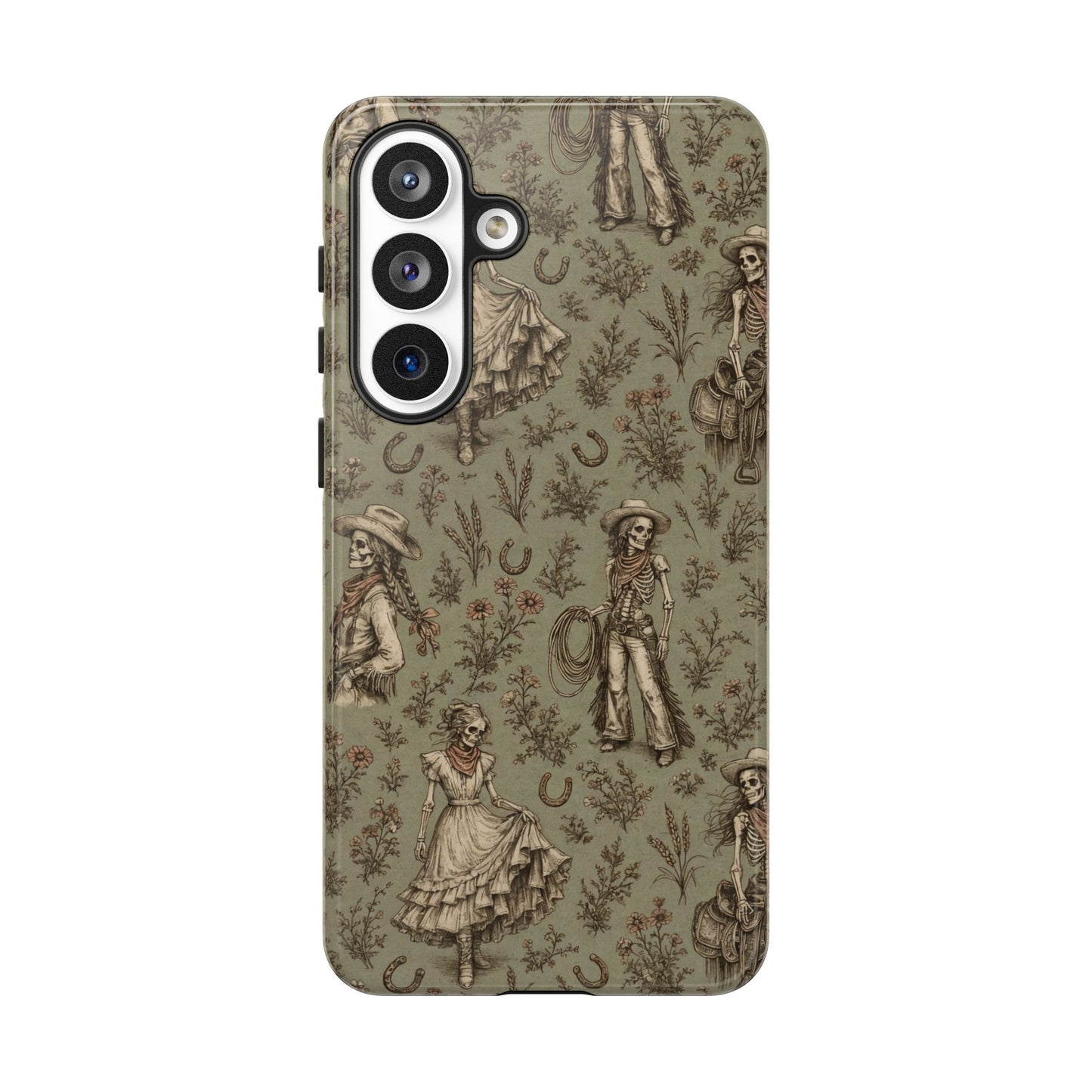 Skeleton Cowgirl Toile Tough Case
