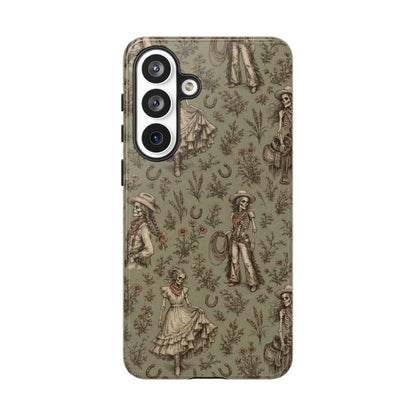 Skeleton Cowgirl Toile Tough Case