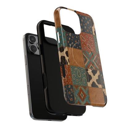 Turquoise Patchwork Magnetic Case