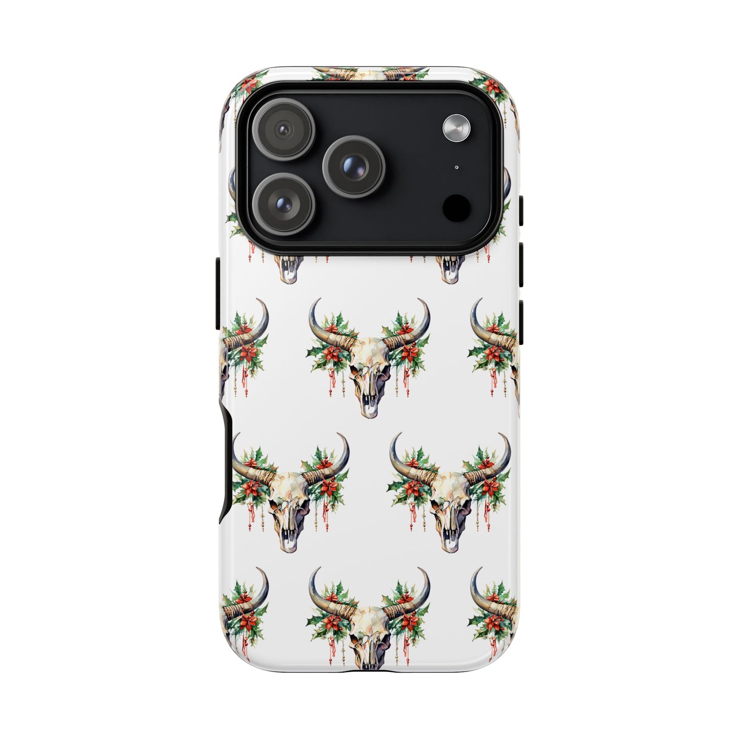 Christmas Bull Skull Tough Phone Case