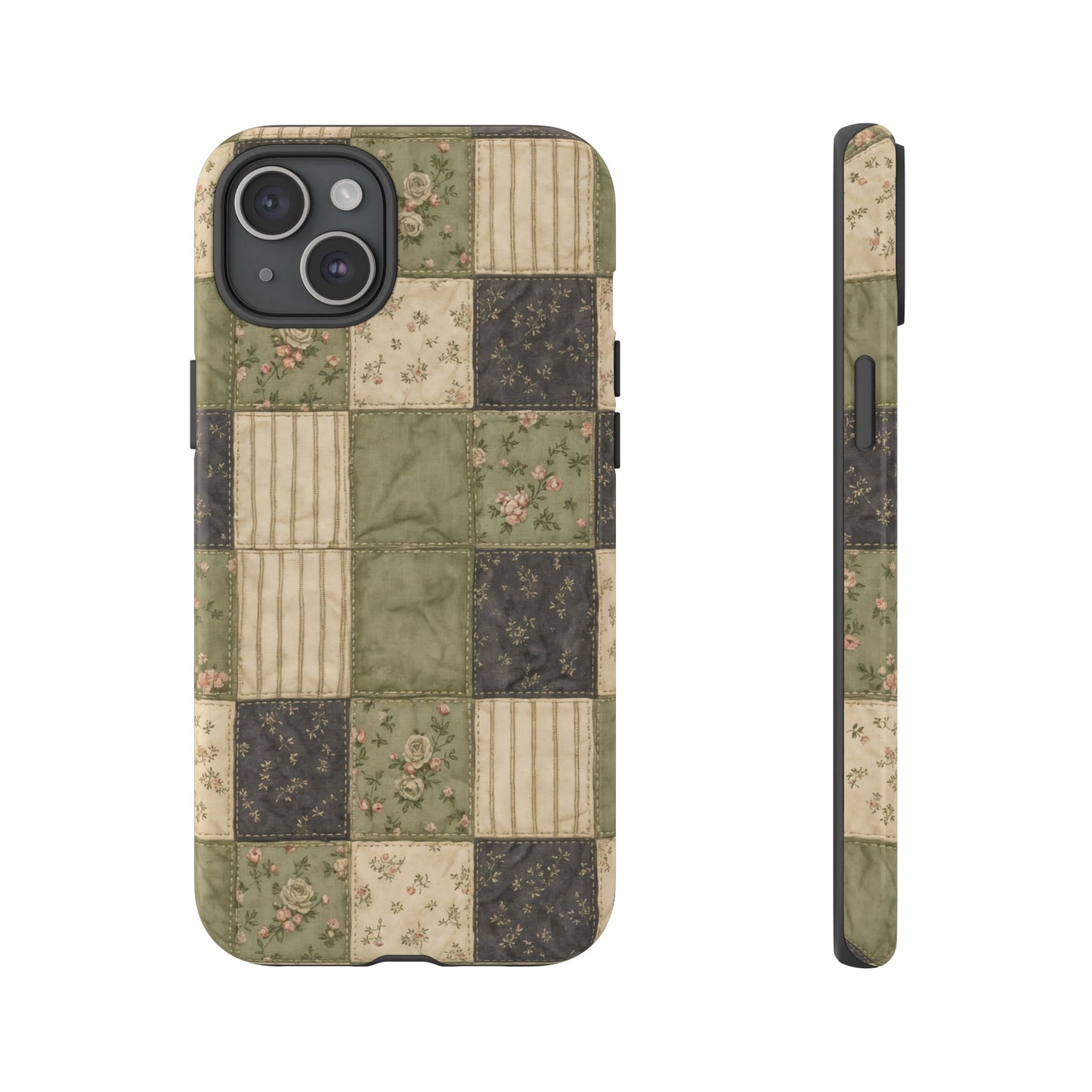 Sage Floral Patchwork Tough Case