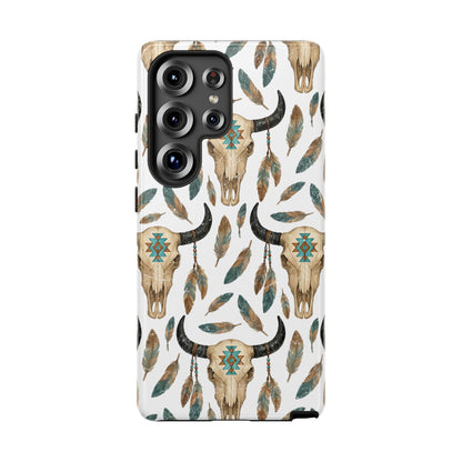 Aztec Feather Skull Tough Case