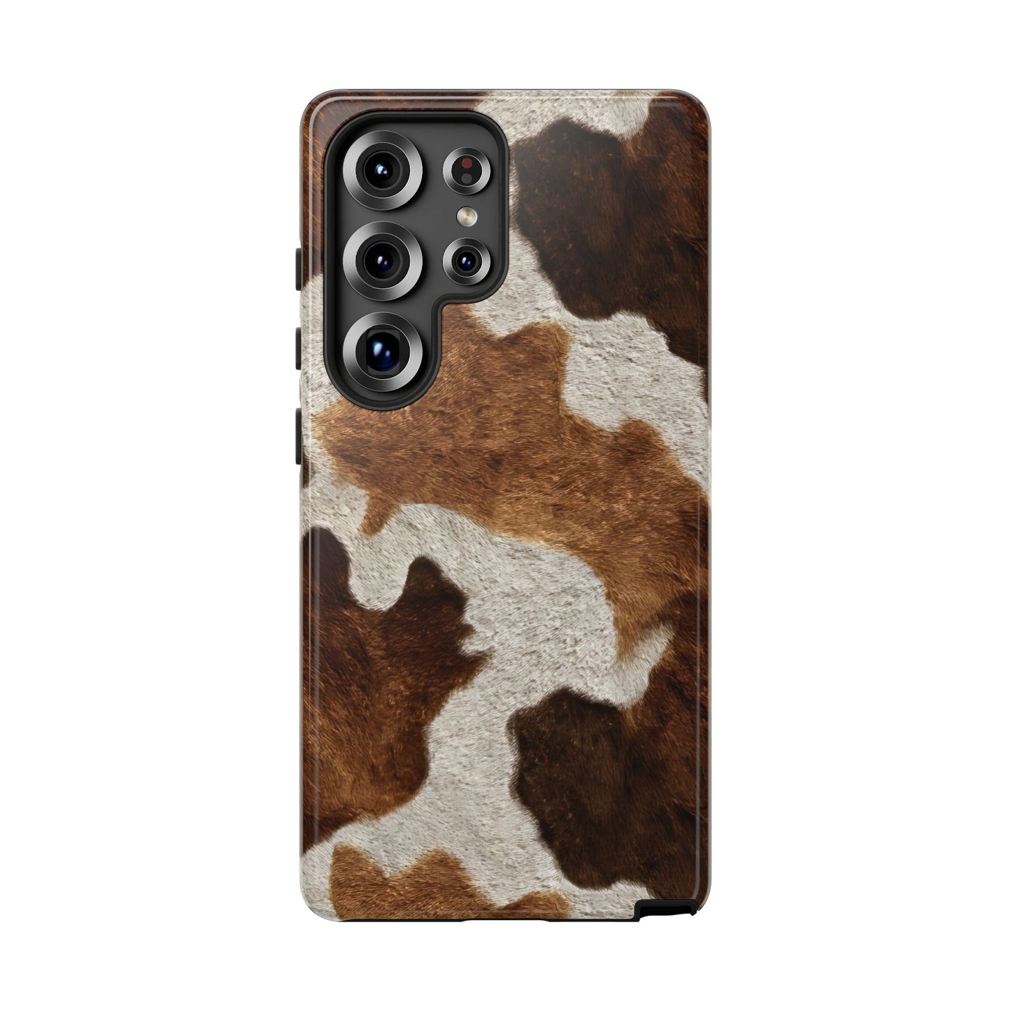 Two-Tone Brown Cowhide Phone Case