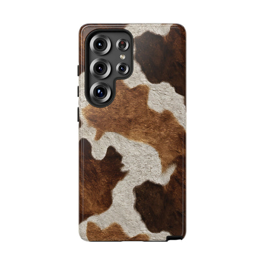 Two-Tone Brown Cowhide Phone Case